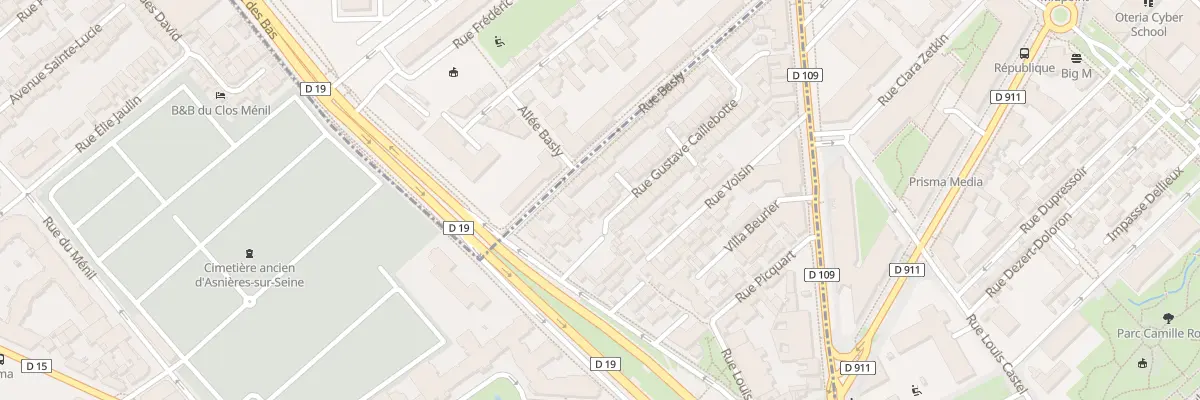 Plan du 3 Rue Gustave Caillebotte à Asnières-sur-Seine