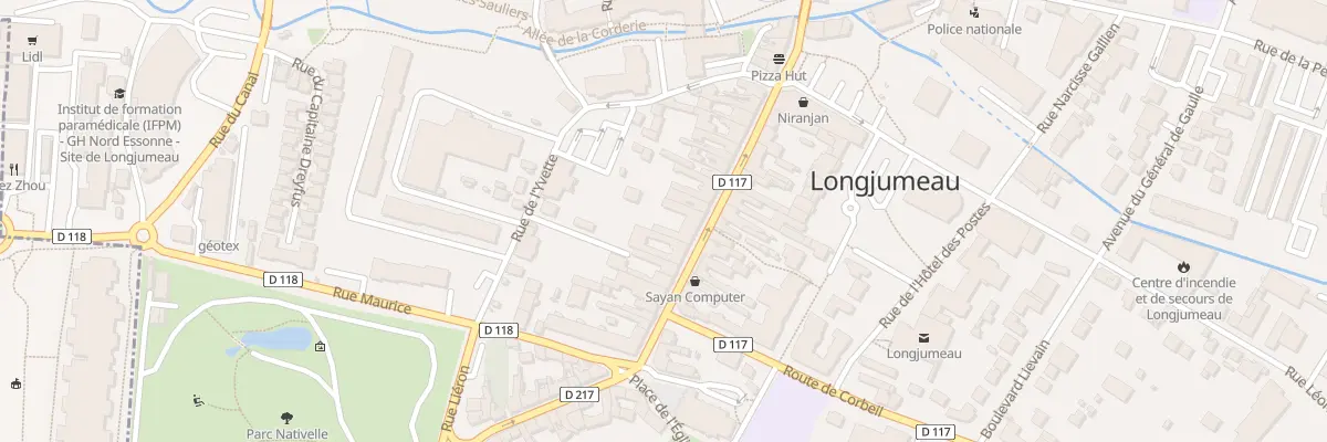 Plan du 118 Rue Pdt Francois Mitterrand à Longjumeau