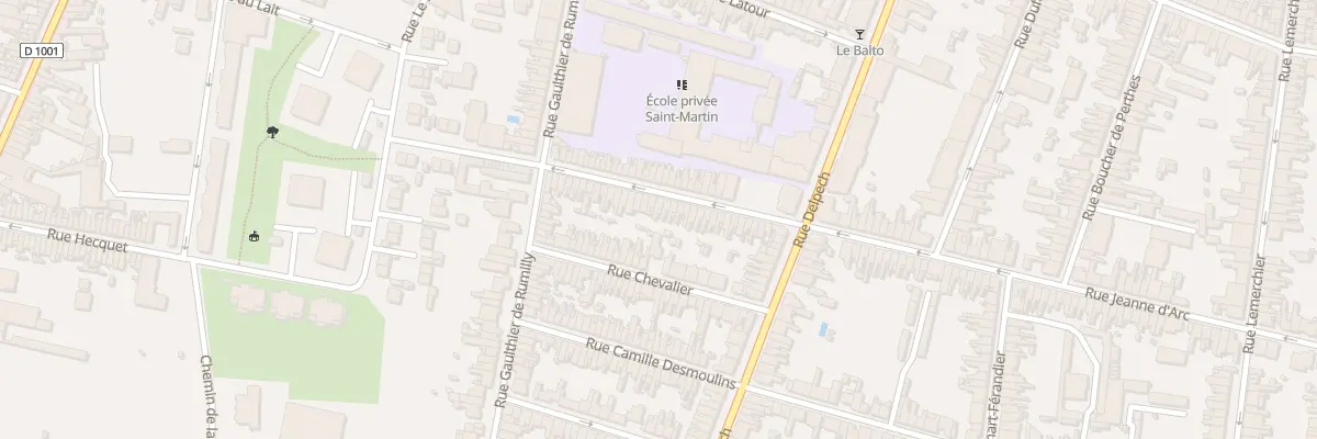 Plan du 32 Rue Jeanne d’Arc à Amiens