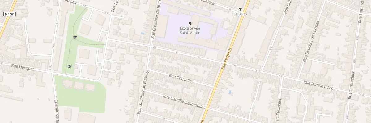 Plan du 34 Rue Jeanne d’Arc à Amiens