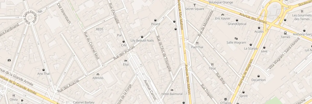 Plan du 15 Rue de l’Arc de Triomphe à Paris 17e Arrondissement