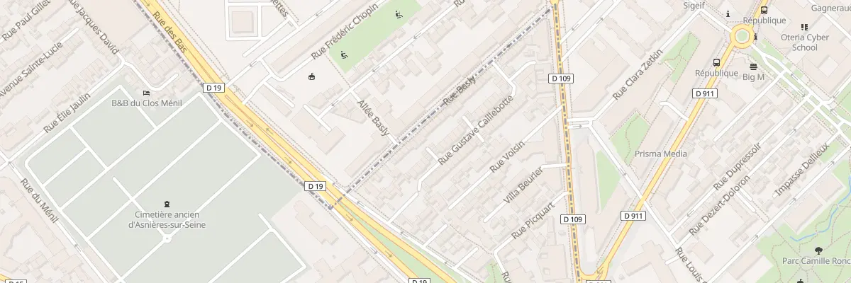 Plan du 28 Rue Basly à Asnières-sur-Seine