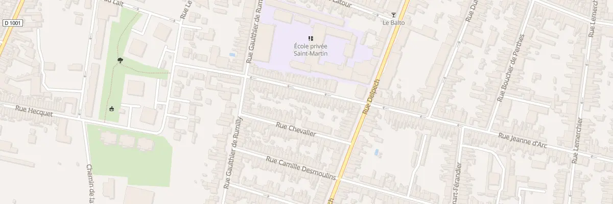 Plan du 36 Rue Jeanne d’Arc à Amiens