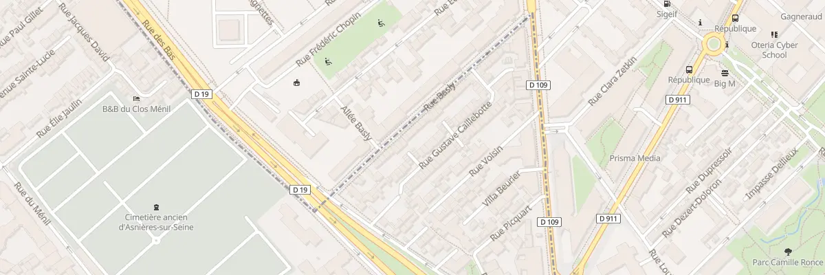 Plan du 32 Rue Basly à Asnières-sur-Seine