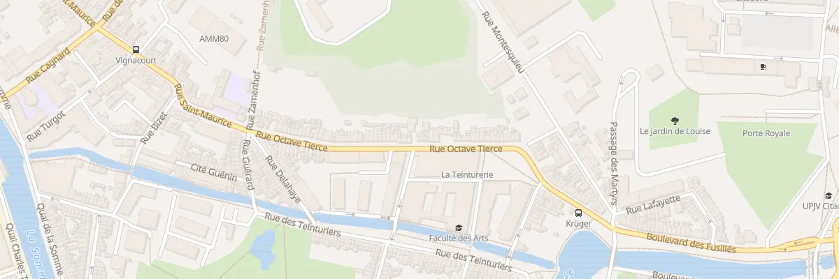 Plan du 100 Rue Octave Tierce à Amiens