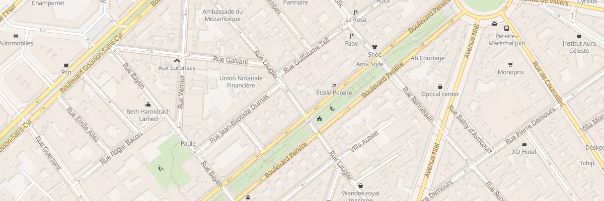 Plan du 54 Rue Laugier à Paris 17e Arrondissement