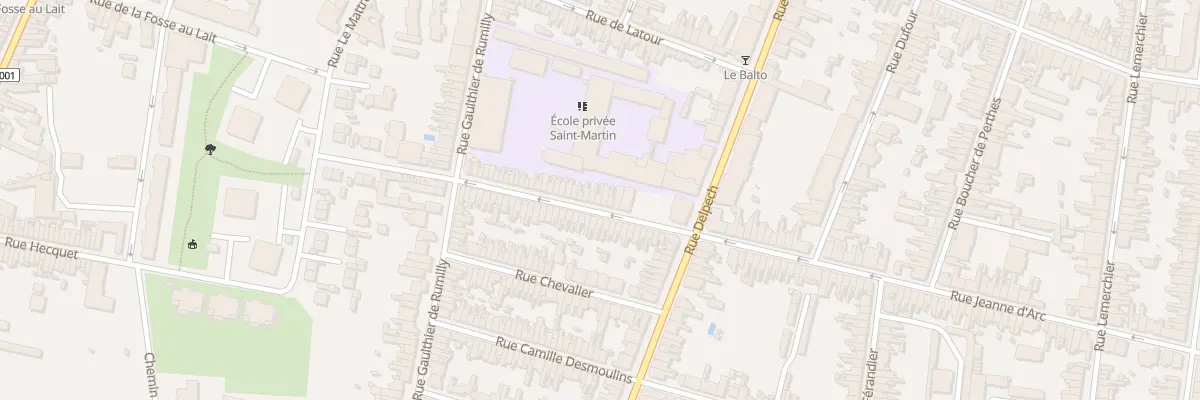 Plan du 45 Rue Jeanne d’Arc à Amiens