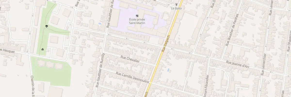 Plan du 50 Rue Jeanne d’Arc à Amiens