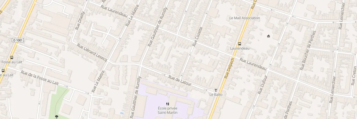 Plan du 50 Rue Cozette à Amiens