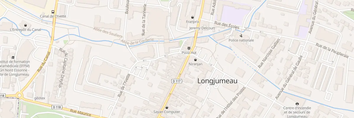 Plan du 100 Rue Pdt Francois Mitterrand à Longjumeau