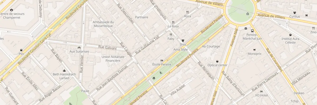 Plan du 144 Bd Pereire à Paris 17e Arrondissement