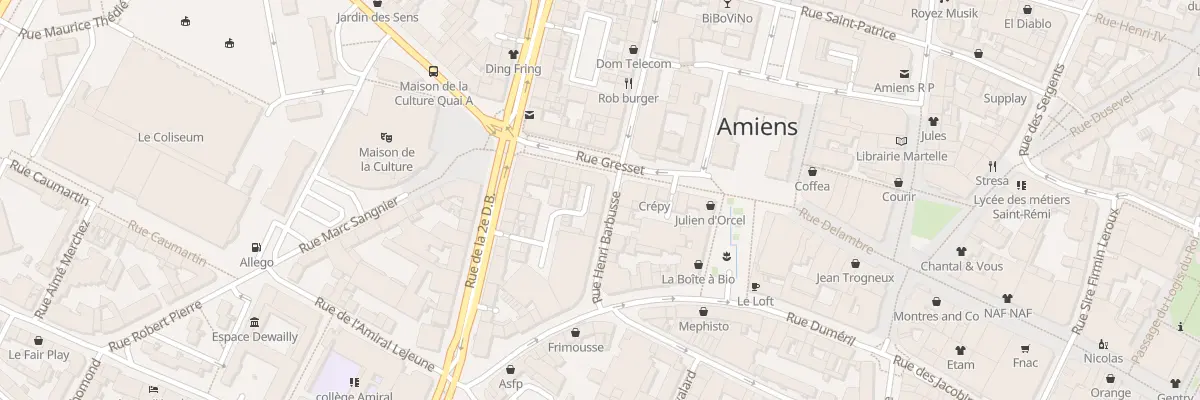Plan du 2 Rue Henri Barbusse à Amiens