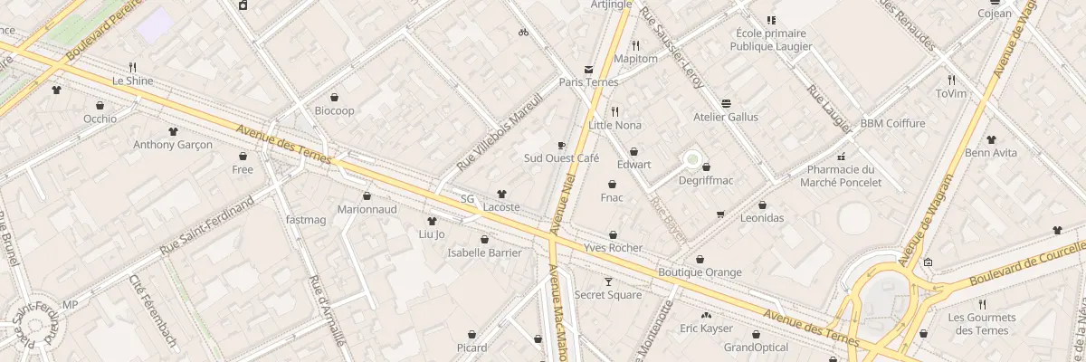 Plan du 1 Av Niel à Paris 17e Arrondissement