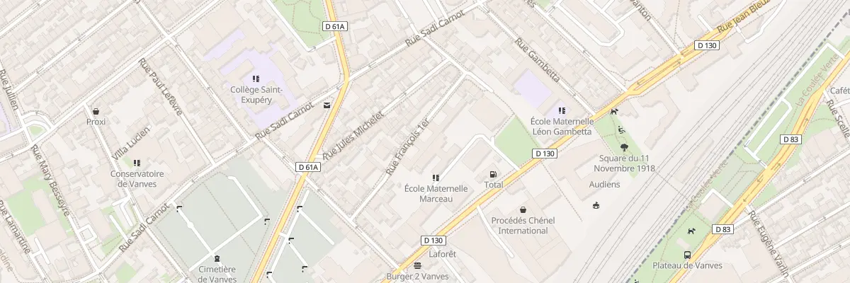 Plan du 3 Rue François 1er à Vanves
