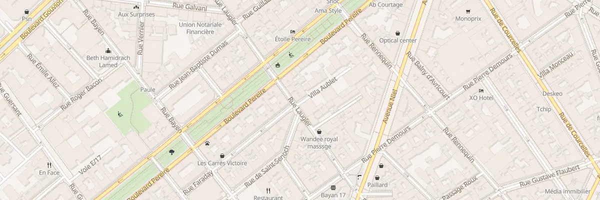 Plan du 46 Rue Laugier à Paris 17e Arrondissement
