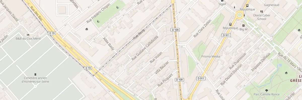 Plan du 26 Rue Gustave Caillebotte à Asnières-sur-Seine