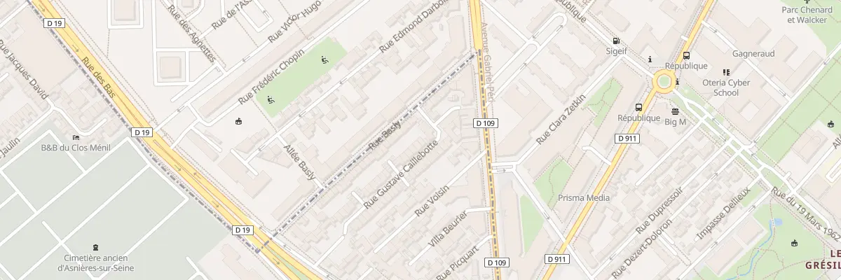 Plan du 31 Rue Gustave Caillebotte à Asnières-sur-Seine