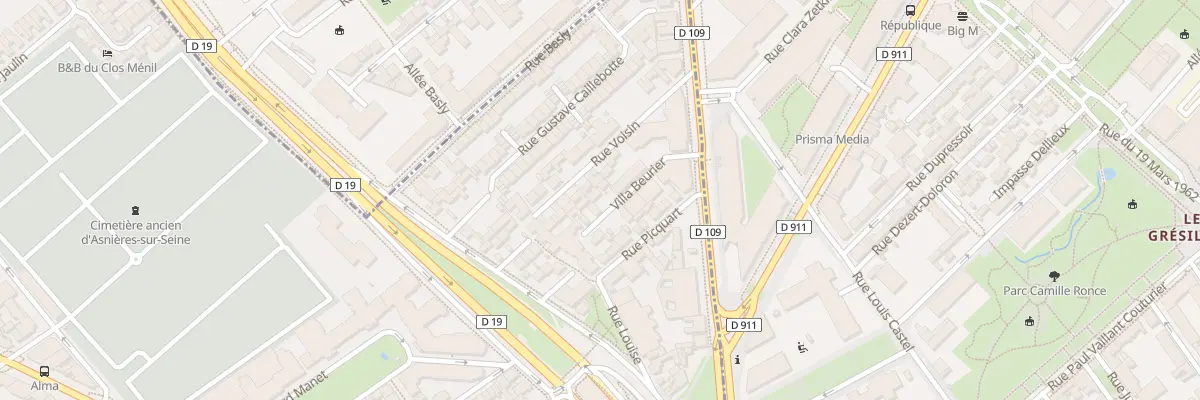 Plan du 8 Vla Beurier à Asnières-sur-Seine