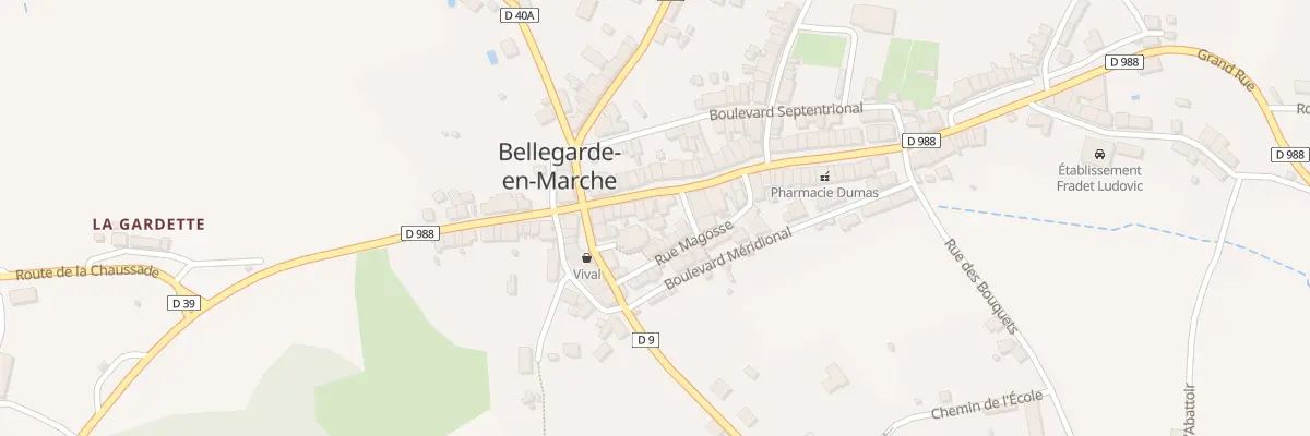 Plan du 11 Rue Grande à Bellegarde-en-Marche