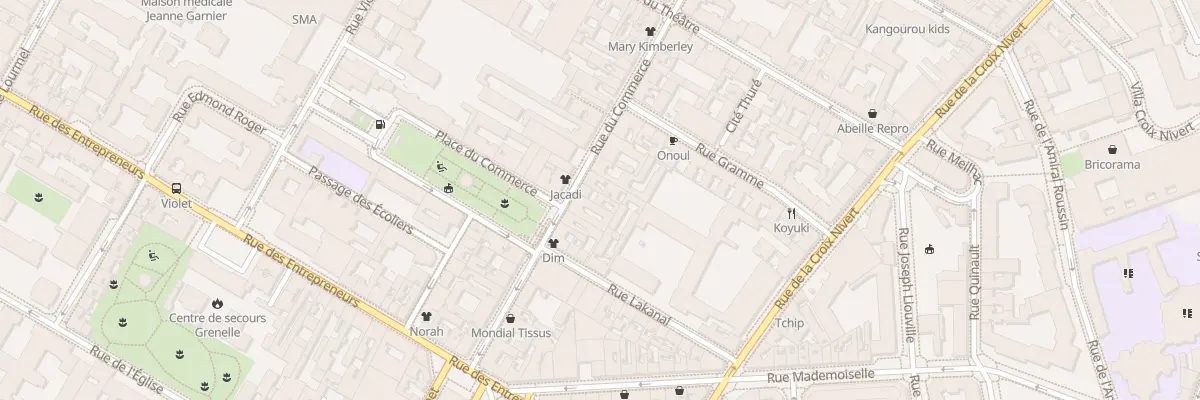 Plan du 77 Rue du Commerce à Paris 15e Arrondissement