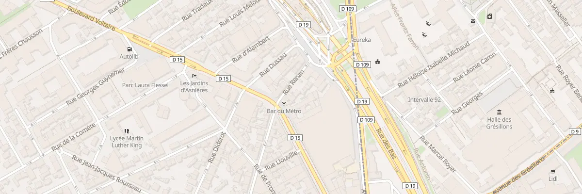 Plan du 4 Rue Renan à Asnières-sur-Seine