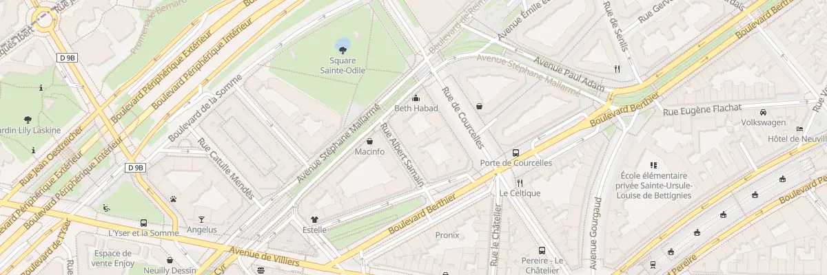 Plan du 6 Rue Albert Samain à Paris 17e Arrondissement