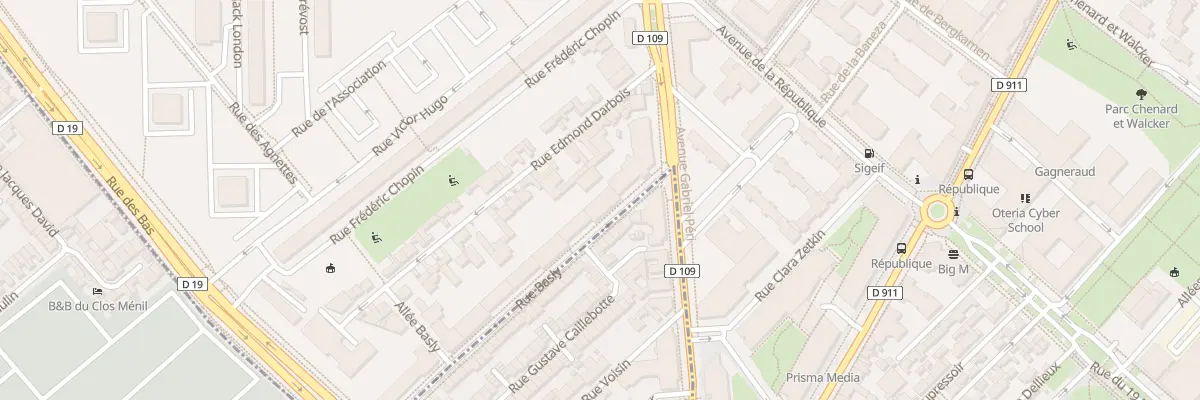 Plan du 23 Rue Basly à Gennevilliers