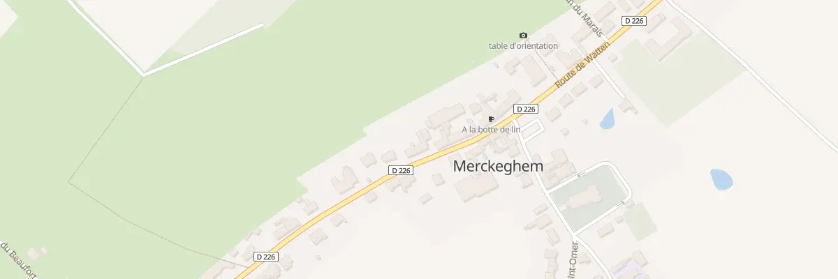 Plan du 228 Rte de Watten à Merckeghem
