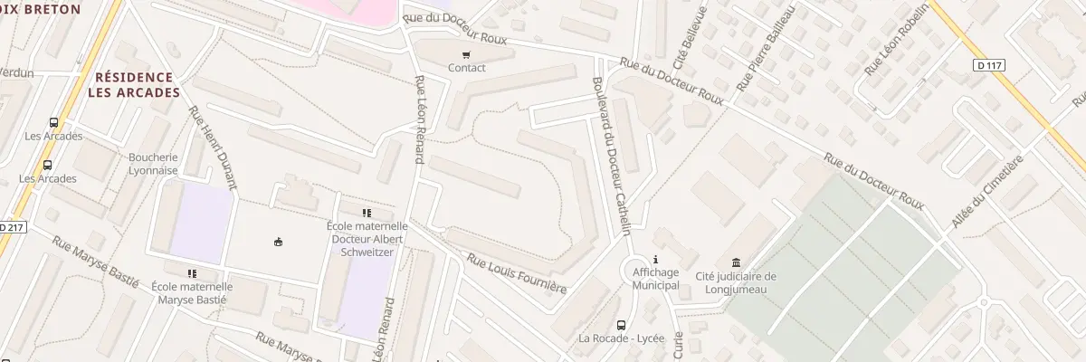 Plan du 9002 Rue du Docteur Roux à Longjumeau