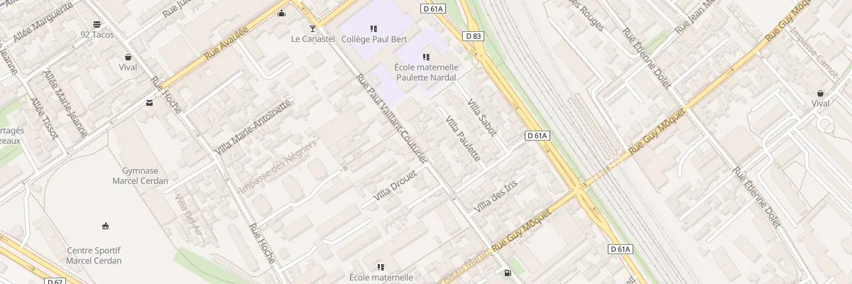 Plan du 96 Rue P Vaillant Couturier à Malakoff