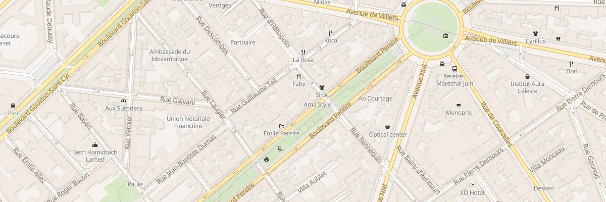 Plan du 140 Bd Pereire à Paris 17e Arrondissement