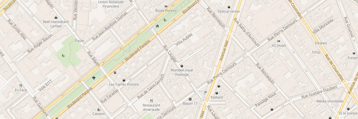 Plan du 38 Rue Laugier à Paris 17e Arrondissement