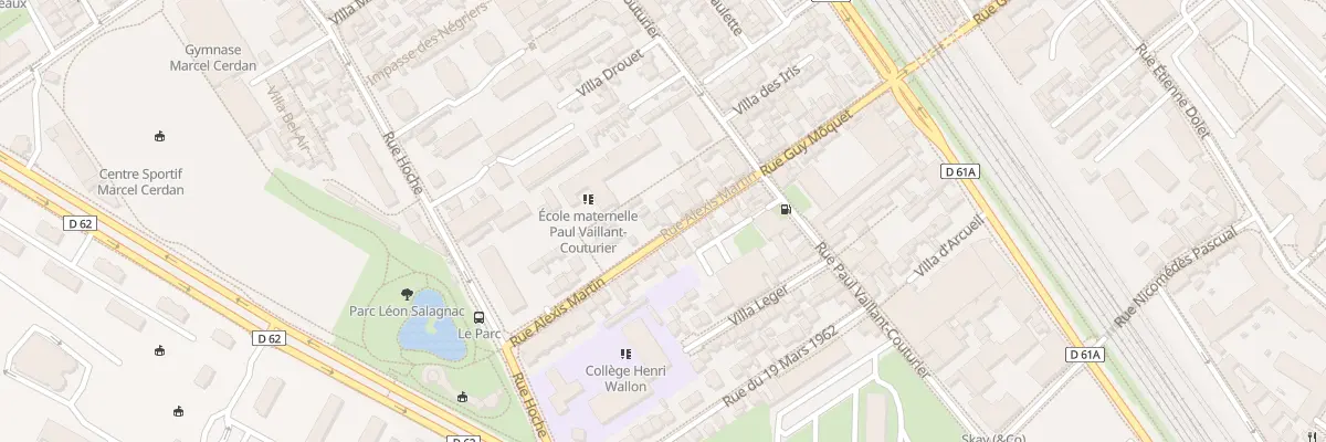 Plan du 10 Rue Alexis Martin à Malakoff