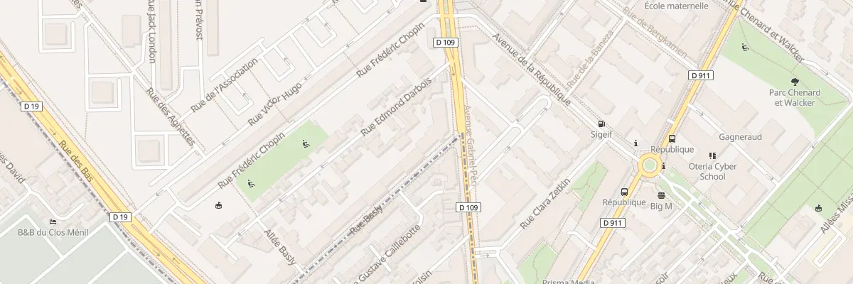 Plan du 25 Rue Basly à Gennevilliers