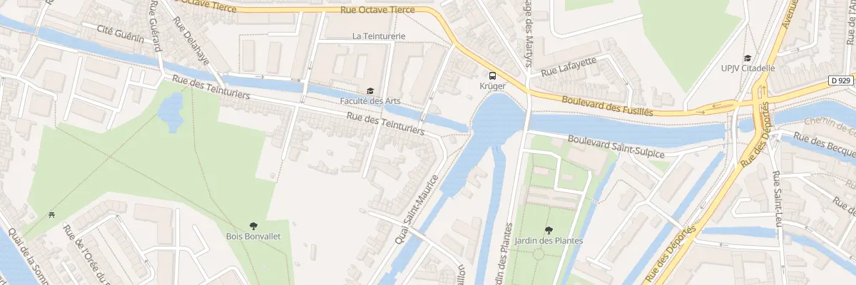 Plan du 1 Rue des Teinturiers à Amiens