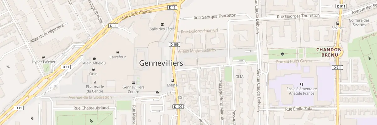 Plan du 3 Rue du Puits Guyon à Gennevilliers