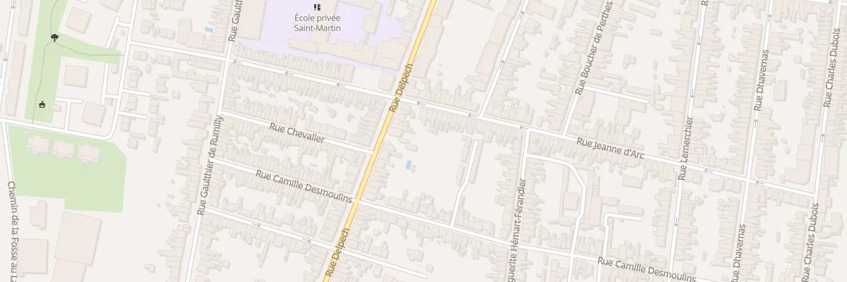Plan du 80 Rue Jeanne d’Arc à Amiens