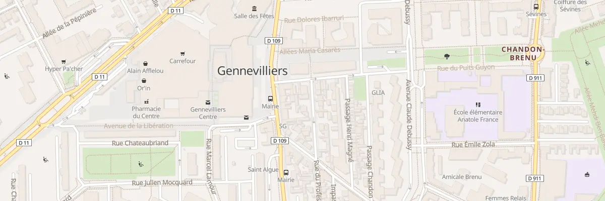 Plan du 39 Rue Professeur Calmette à Gennevilliers