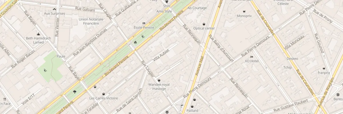 Plan du 42 Rue Laugier à Paris 17e Arrondissement