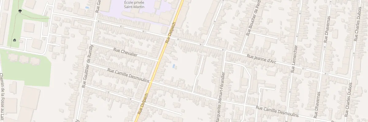 Plan du 86 Rue Jeanne d’Arc à Amiens