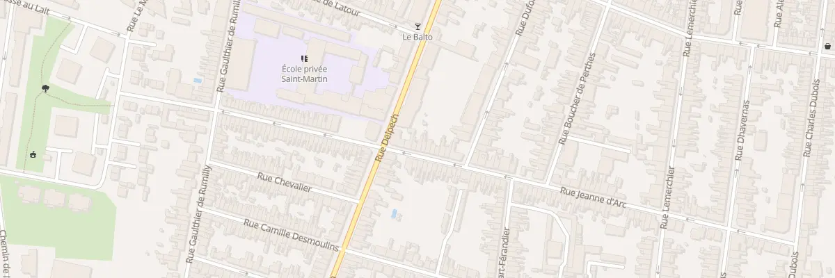 Plan du 77 Rue Jeanne d’Arc à Amiens