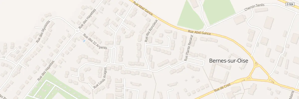Plan du 13 Rue des Roncieux à Bernes-sur-Oise
