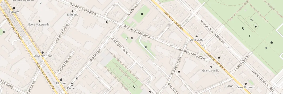 Plan du 56 Rue de la Fédération à Paris 15e Arrondissement