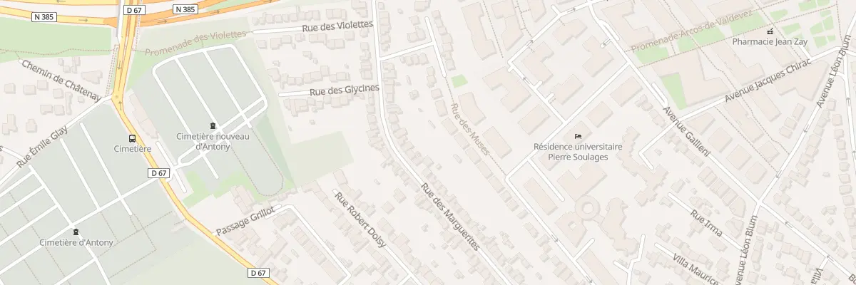 Plan du 70 Rue des Marguerites à Antony