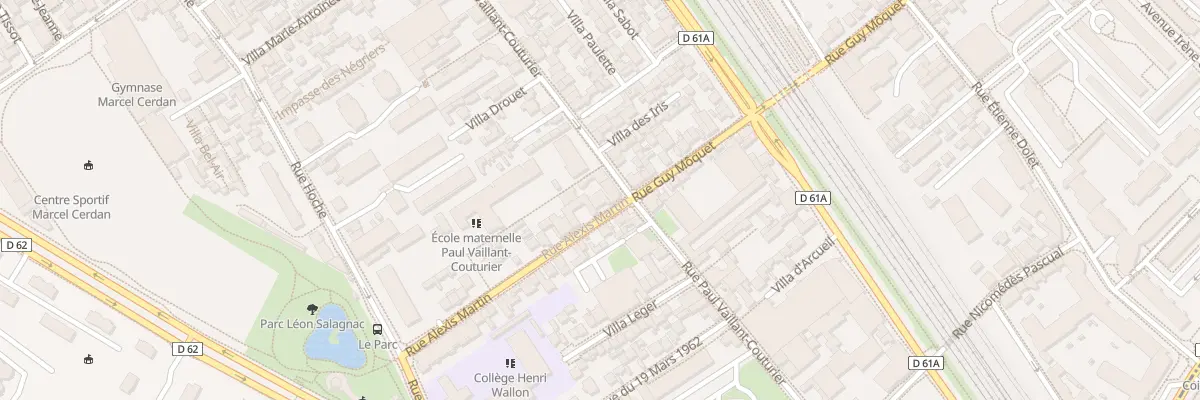 Plan du 2 Rue Alexis Martin à Malakoff