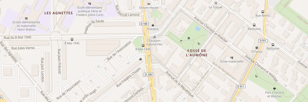 Plan du 3 Av de la République à Gennevilliers