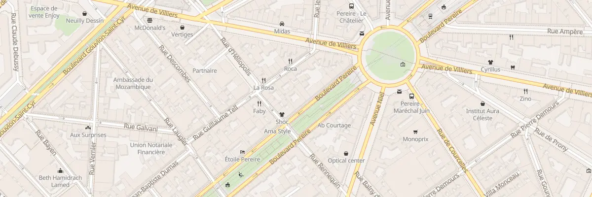 Plan du 132 Bd Pereire à Paris 17e Arrondissement