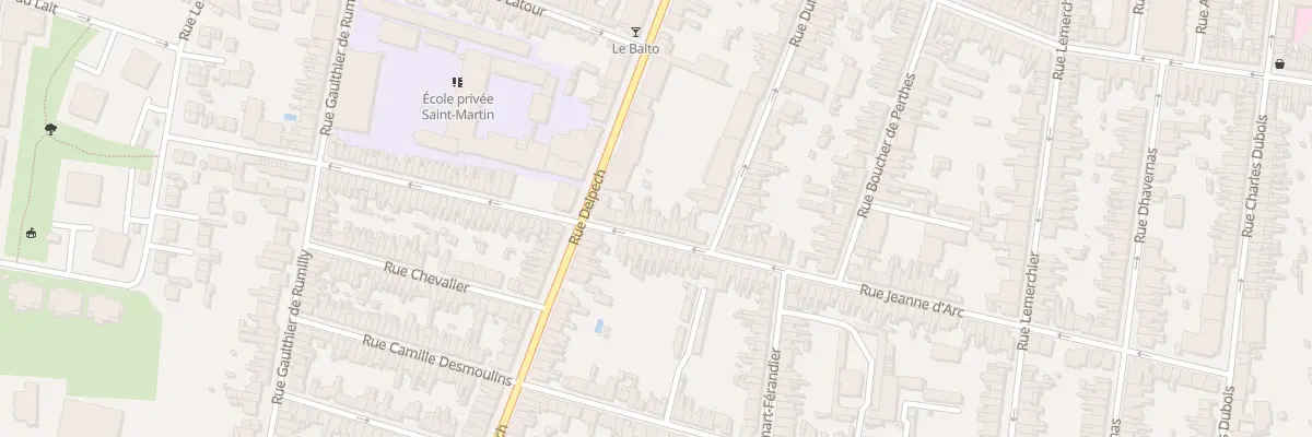 Plan du 83 Rue Jeanne d’Arc à Amiens