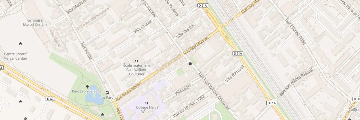 Plan du 1 Rue Alexis Martin à Malakoff
