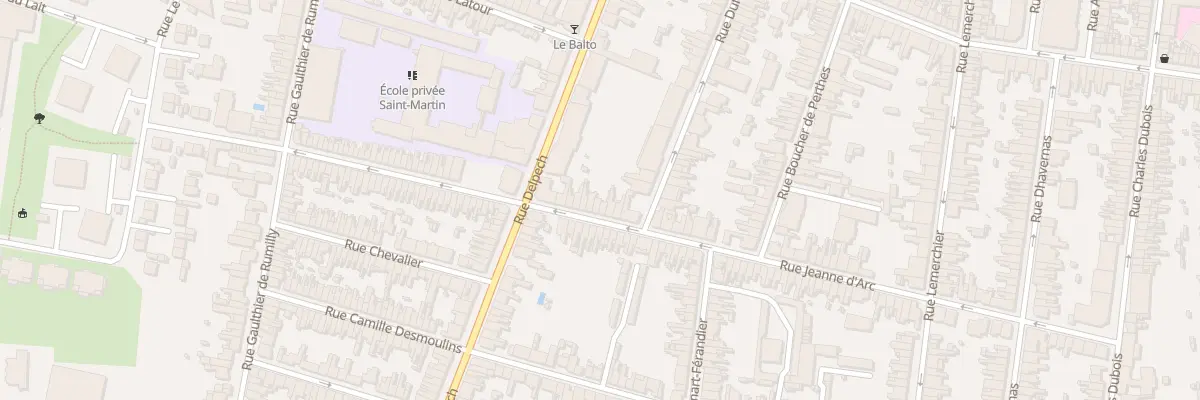 Plan du 85 Rue Jeanne d’Arc à Amiens